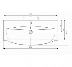 Misty Мебель для ванной Элвис 105 подвесная белая – фотография-6